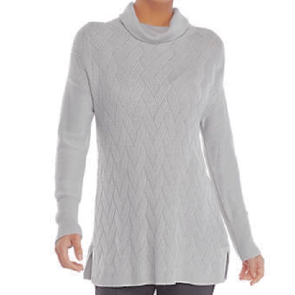 THE LIMITED WEAVE STITCH GRAY SWEATER